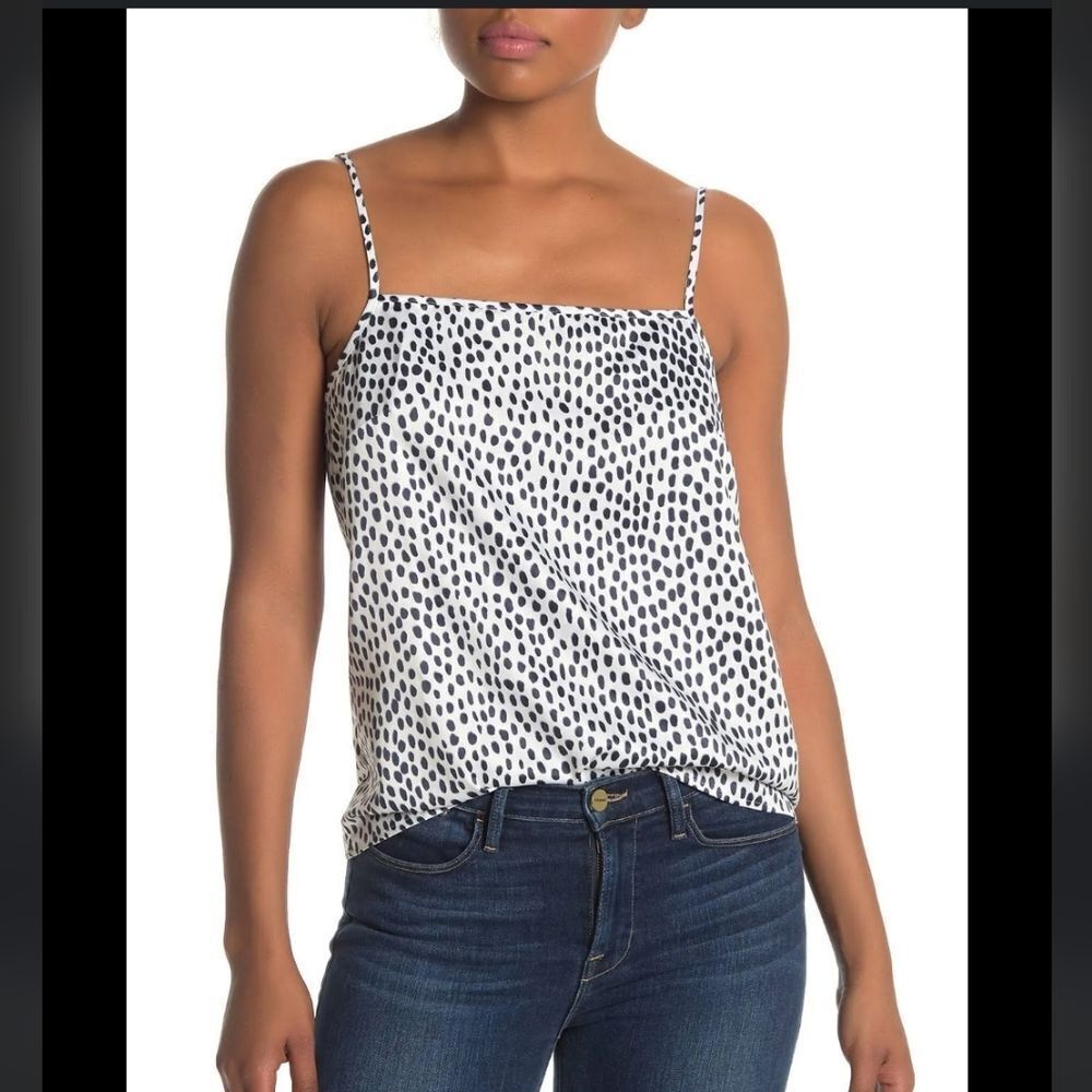 J Crew Navy Blue and Ivory Camisole Tank Size XS